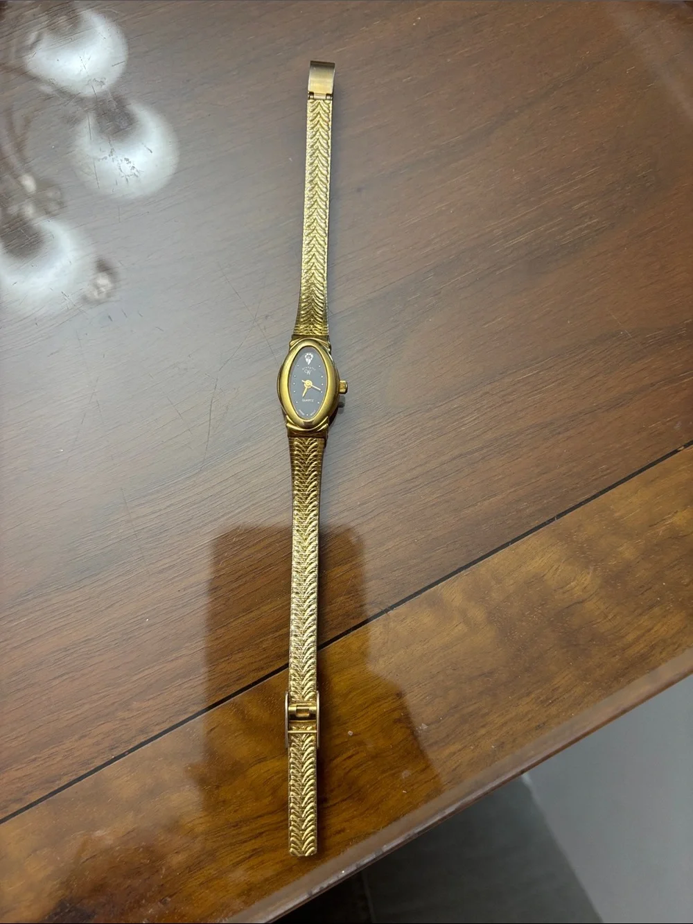 Wrangler W Gold-Tone Women's Bracelet Watch with Black Dial